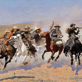 A Dash For The Timber by Frederic Remington