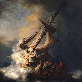 CHRIST IN THE STORM ON THE SEA OF GALILEE by Celestial Images