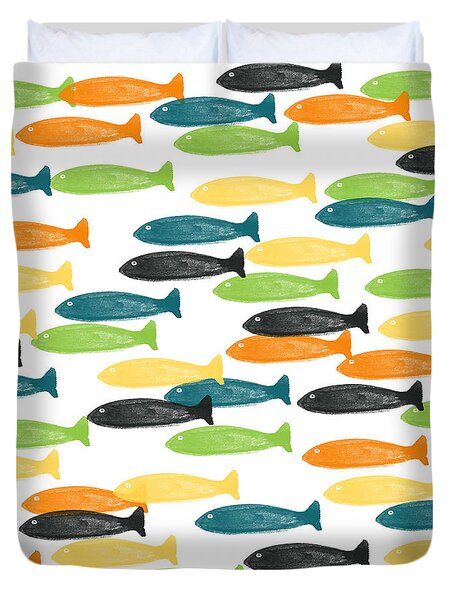 Colorful Fish  #1 Duvet Cover