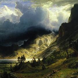 A Storm In The Rocky Mountains, Mt. Rosalie by Albert Bierstadt