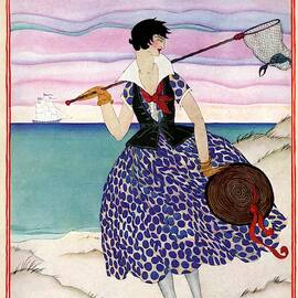 A Vogue Magazine Cover Of A Woman by Helen Dryden