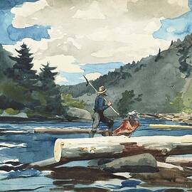 Hudson River, Logging by Winslow Homer