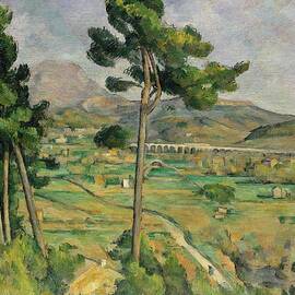 Mont Sainte-victoire And The Viaduct Of The Arc River Valley by Paul Cezanne