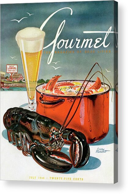 A Lobster And A Lobster Pot With Beer Acrylic Print