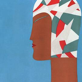 A Vintage Vogue Magazine Cover Of An African by Eduardo Garcia Benito