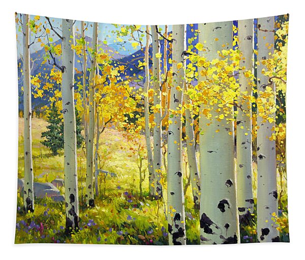 Afternoon Aspen Grove Tapestry