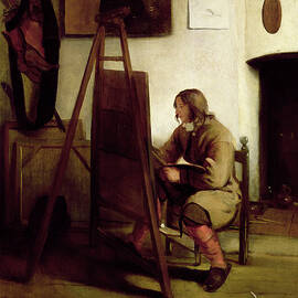 An Artist In His Studio by Carel Fabritius