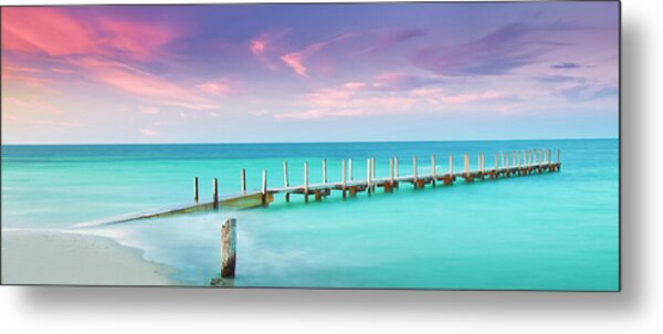 Aqua Waters Metal Print