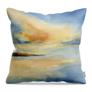 Cape Cod Sunset Seascape Painting Throw Pillow