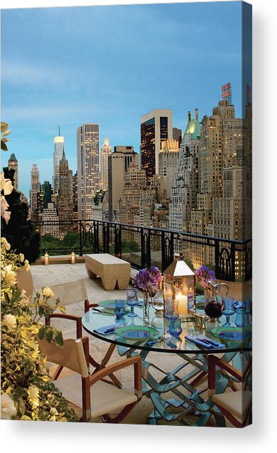 Balcony With Dining Table Acrylic Print