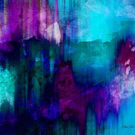 Blue Rain  abstract art   by Ann Powell