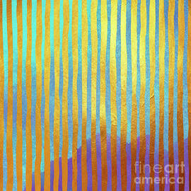 Bohemian Gold Stripes abstract by Tina Lavoie