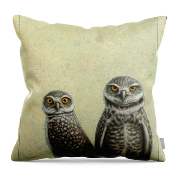 Burrowing Owls Throw Pillow