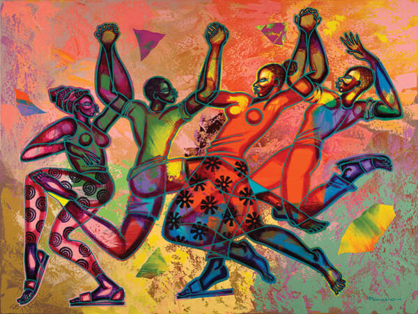 Wall Art - Painting - Celebrate Freedom by Larry Poncho Brown