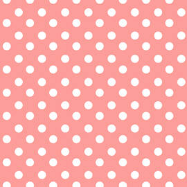 Coral Pink Polka Dots by Cute Trends