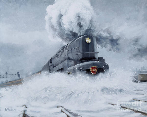 Wall Art - Painting - Dashing Through the Snow by David Mittner
