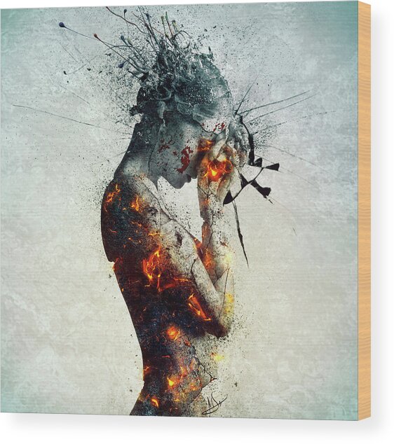 Deliberation Wood Print