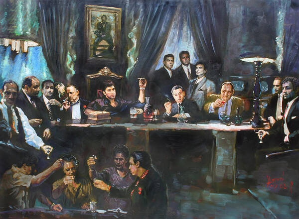 Fallen Last Supper Bad Guys Art Print