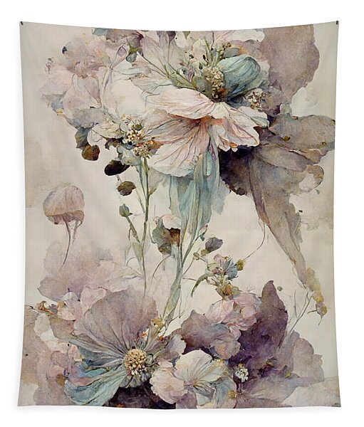Flowers In Light Pastel Tapestry