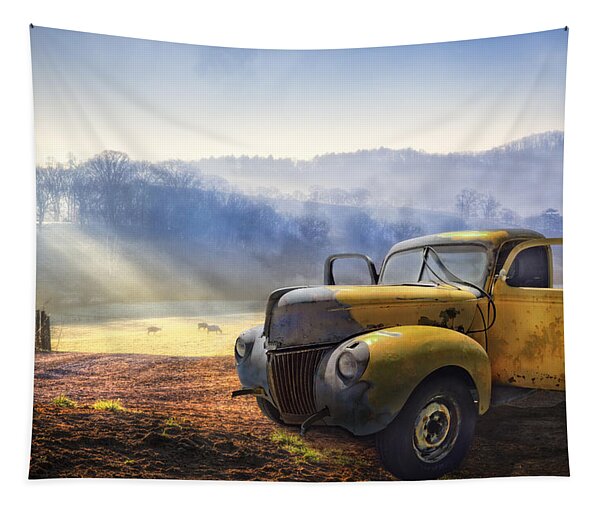 Ford In The Fog Tapestry