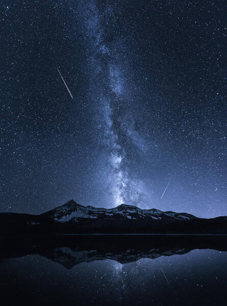 Galaxies Reflection Poster