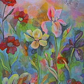 Garden of Intention - Triptych Center Panel by Shadia Derbyshire