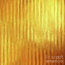 Gold on Gold Stripes golden foil stripes by Tina Lavoie
