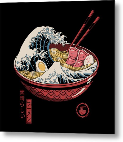 Great Ramen Wave Metal Print