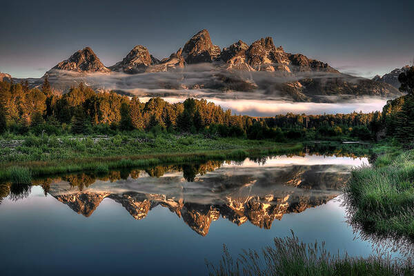 Hazy Reflections At Scwabacher Landing Art Print