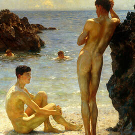 Lovers of the Sun by Henry Scott Tuke