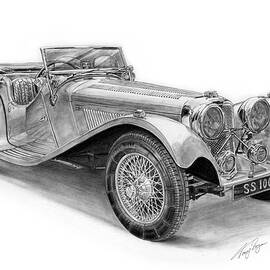Jaguar SS 100 1938 by Tony Regan