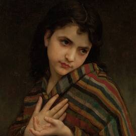 La Frileuse by William-adolphe Bouguereau