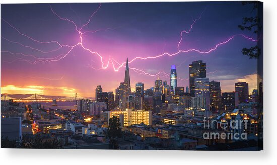 Lightning And Thunder Acrylic Print
