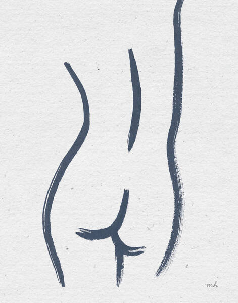 Wall Art - Drawing - Line Figures V by Moira Hershey
