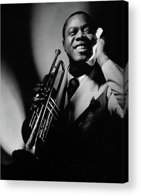 Louis Armstrong Holding A Trumpet Acrylic Print
