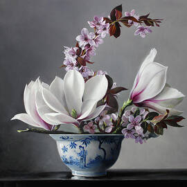 Magnolia and Apple Blossem by Pieter Wagemans