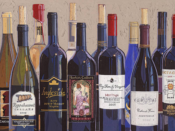 Wall Art - Painting - Make Mine Virginia Wine Number One by Christopher Mize