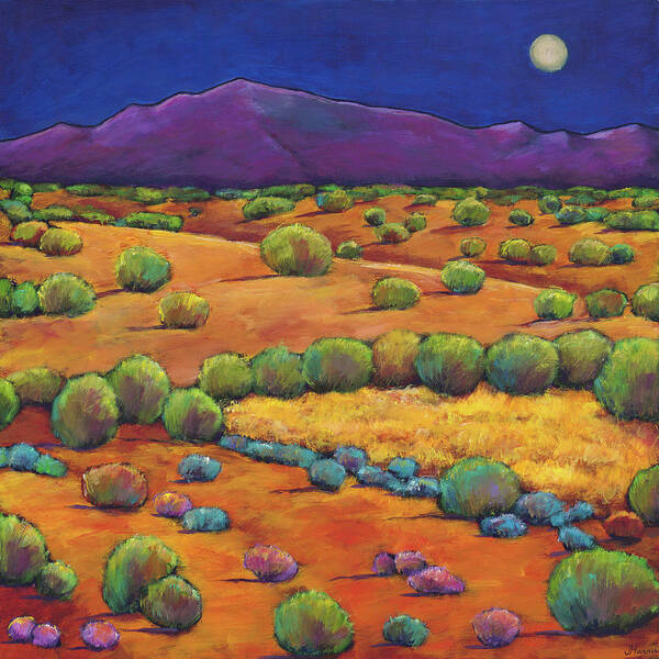 Wall Art - Painting - Midnight Sagebrush by Johnathan Harris