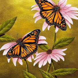 Monarchs and Coneflower by Rick Bainbridge