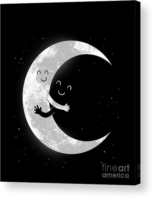 Moon Hug Acrylic Print