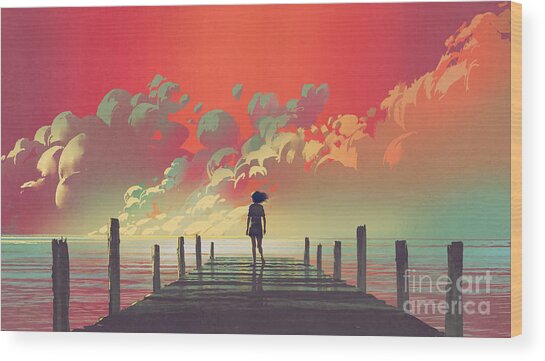 My Dream Place Wood Print