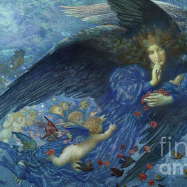 Night with her Train of Stars, 1912 by Edward Robert Hughes