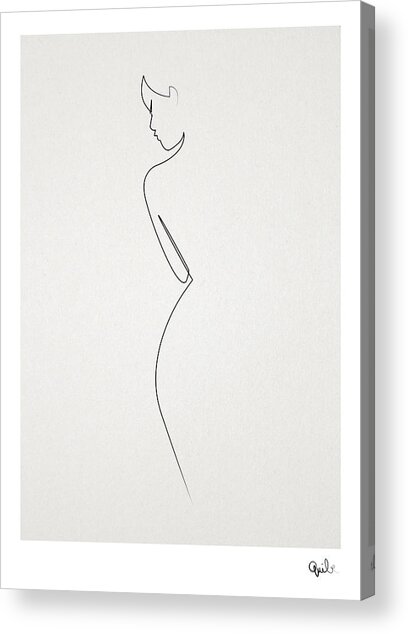 One Line Nude Acrylic Print