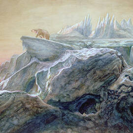 Polar Bear On An Iceberg by William Bradford