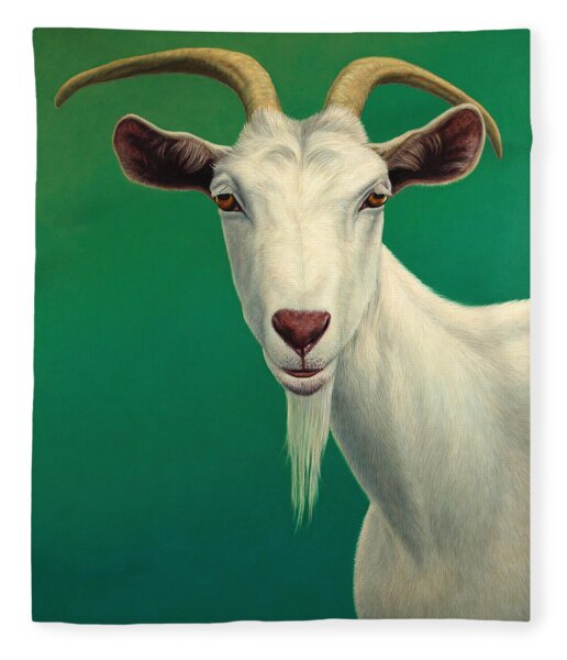 Portrait Of A Goat Fleece Blanket