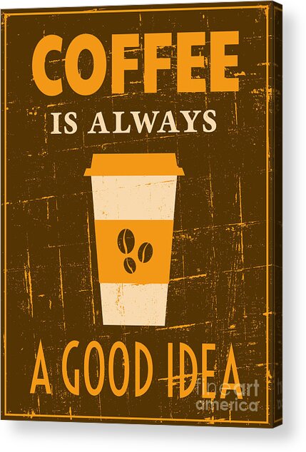 Retro Coffee Poster Acrylic Print