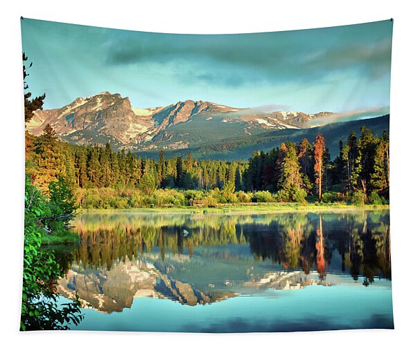 Rocky Mountain Morning - Estes Park Colorado Tapestry