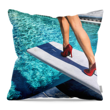 Ruby Heels Ready For Take-off Palm Springs Ca Throw Pillow
