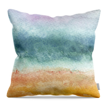 Sand And Sea Throw Pillow