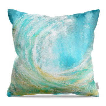 Seascapes Abstract Art - Mesmerized Throw Pillow